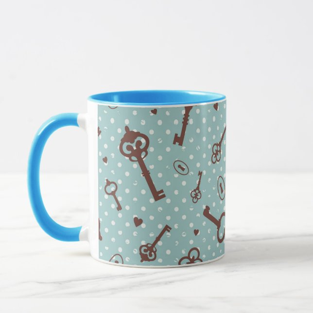 Retro Valentinsgruß-Schlüssel Tasse (Links)