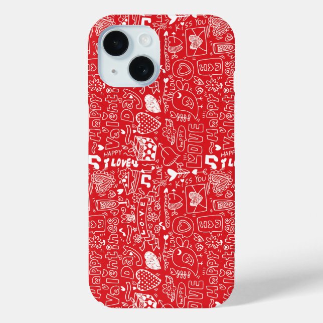 Retro-Valentinstag Case-Mate iPhone Hülle (Rückseite)