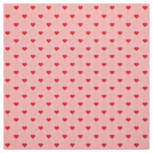 retro Valentinstag Punkte Herzen rosa rot Stoff