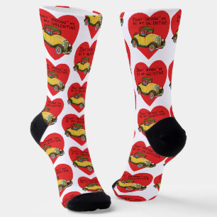 Retro-Valentinstag, weiche mir nicht aus, sei mein Socken