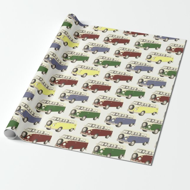 Retro Van Geschenkpapier (Ungerollt)