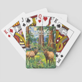 Retro Van Gogh Redwood Nationalpark Wildtiere Elch Spielkarten