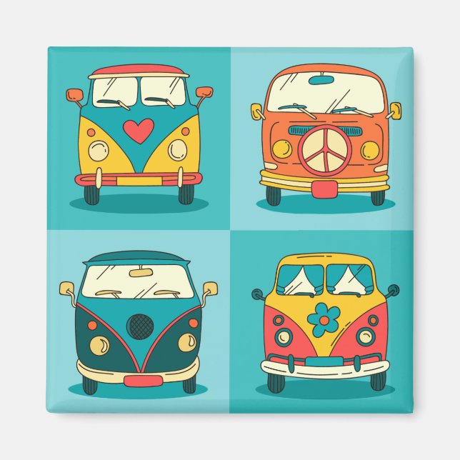 Retro Van Magnet (Vorne)