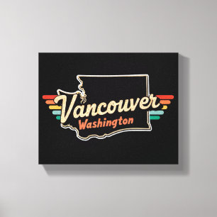 Retro Vancouver Washington State Leinwanddruck
