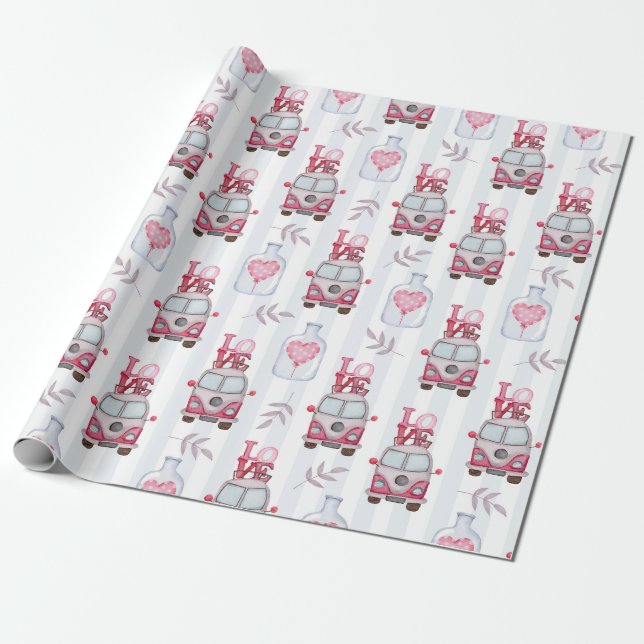 Retro-Vans-Wrap-Papier Geschenkpapier (Ungerollt)