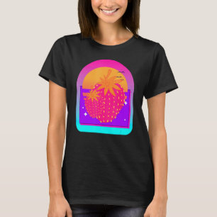 Retro Vaporwave 90er Red Berry Summer Fruit Strawb T-Shirt