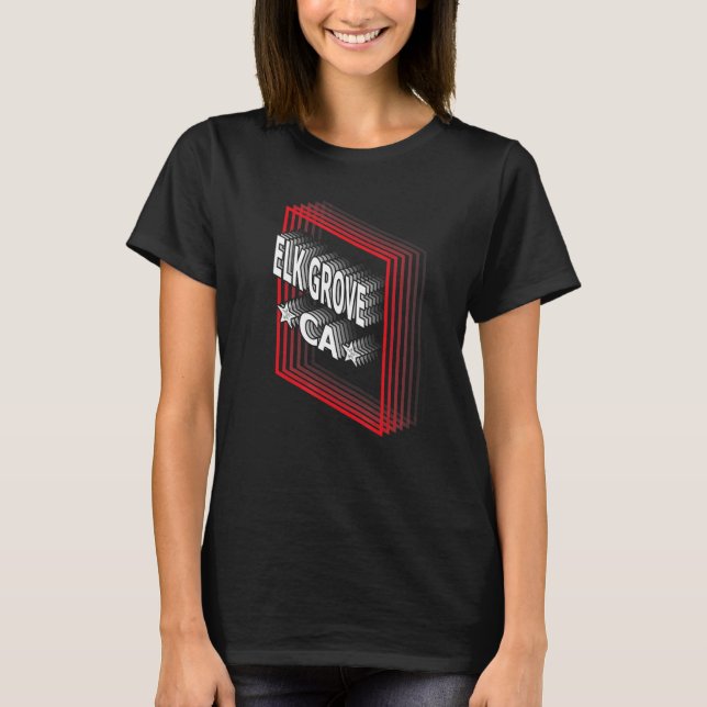 Retro Vaporwave Elk Grove California CA T-Shirt (Vorderseite)