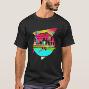 Retro Vaporwave Skateboard 90er Laser Drehe Skaten T-Shirt
