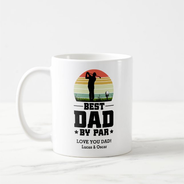 Retro Väter Day Best Vater Par Kaffeetasse (Links)