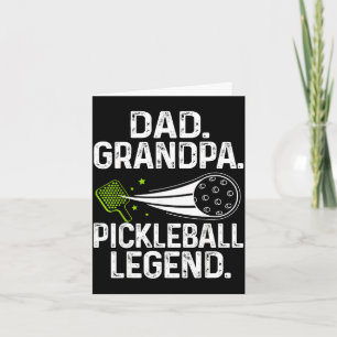 Retro-Vater Opa Pickleball-Legende Spieler lustig Karte