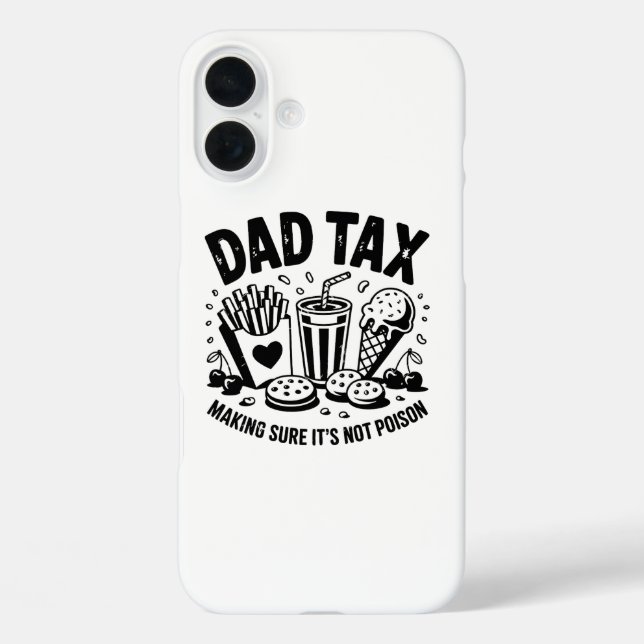 Retro Vater Tax Not Imbiss Art iPhone 16 Plus Hülle (Rückseite)