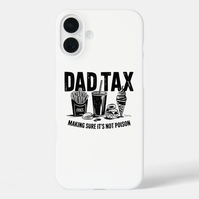 Retro Vater Tax Not Imbiss Art iPhone 16 Plus Hülle (Rückseite)