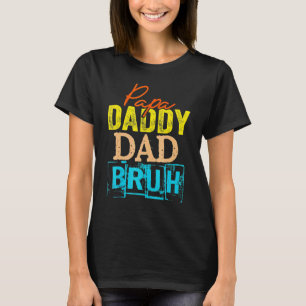 Retro Vater Transition Papa Dada Daddy Vater Bruh  T-Shirt