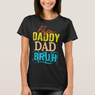 Retro Vater Transition Papa Dada Daddy Vater Bruh  T-Shirt