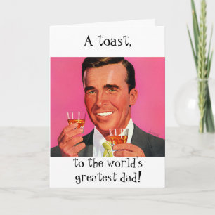 Retro Vathers Day Card Karte
