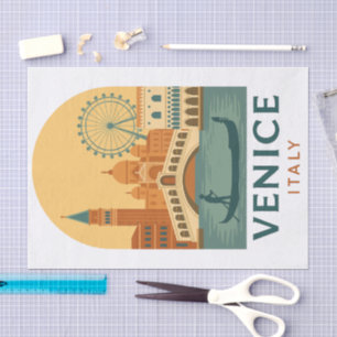 Retro-Venedig Italien-Reise-Tissue-Papier – Retro Seidenpapier