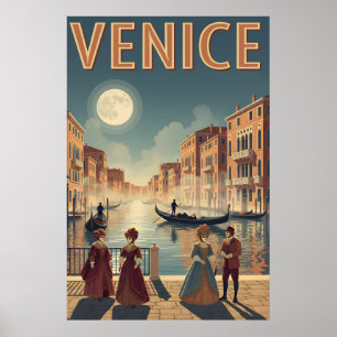 Retro Venice Reiseplakat Poster
