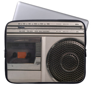Retro veraltete tragbare Stereo-Radio-Reco Laptopschutzhülle
