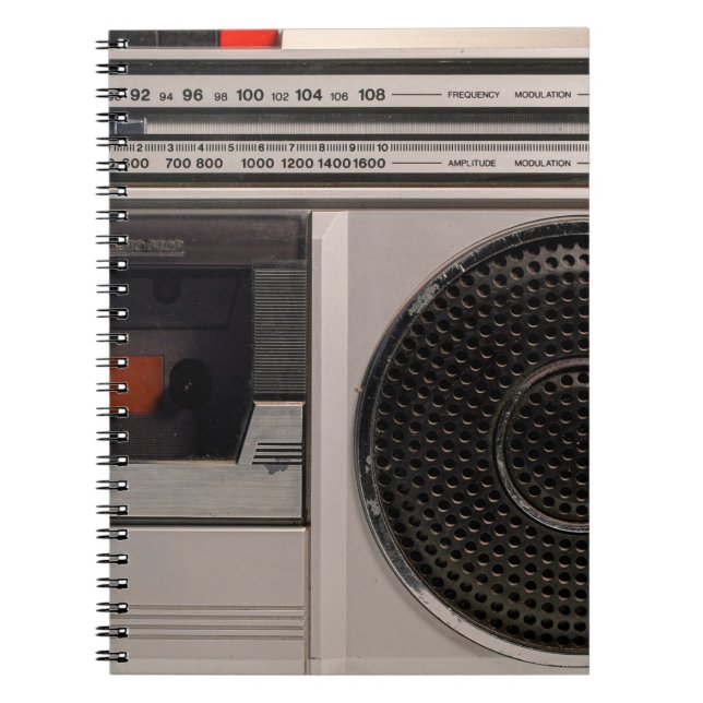 Retro veraltete tragbare Stereo-Radio-Reco Notizblock (Vorderseite)