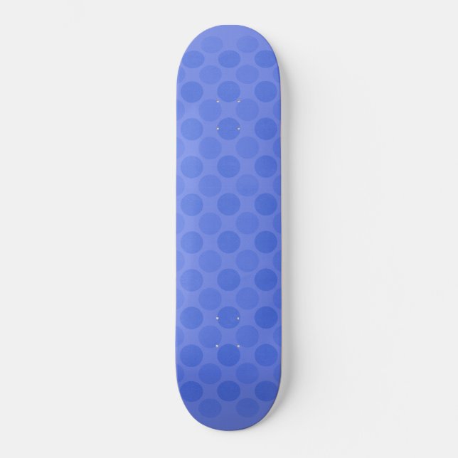 Retro verblasste blaue Kreise Muster Skateboard (Vorderseite)