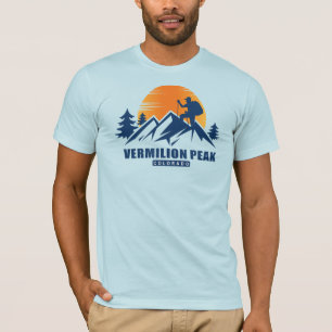 Retro Vermilion Höhepunkt Wanderung T - Shirt