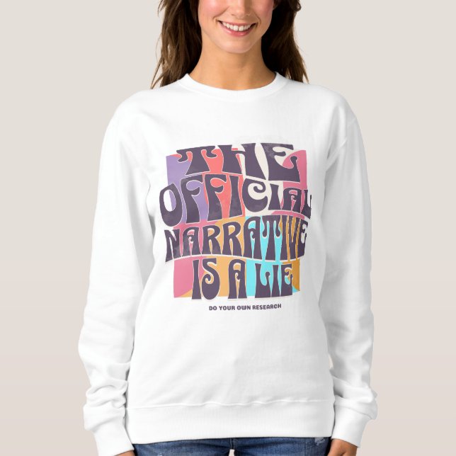 Retro-Verschwörungstheorie Sweatshirt (Vorderseite)