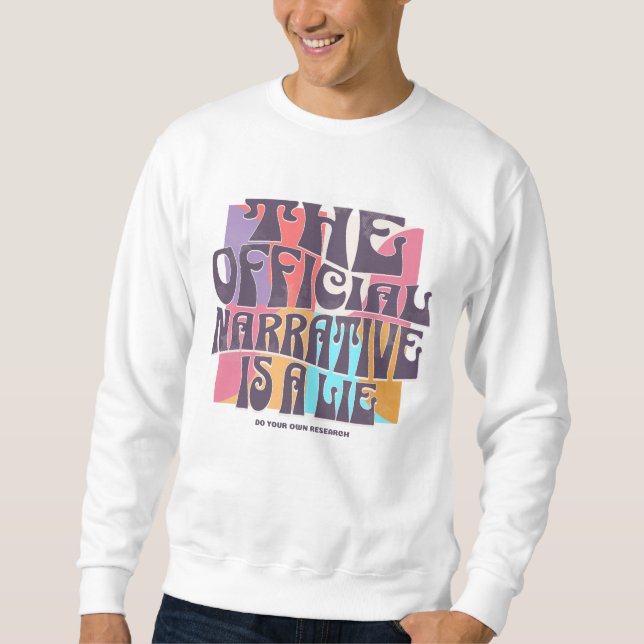 Retro-Verschwörungstheorie Sweatshirt (Vorderseite)