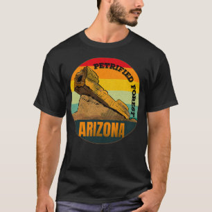 Retro-versteinerter Wald-Nationalpark T-Shirt