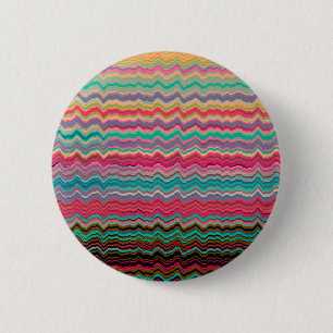 Retro verzerrtes Linienmuster Button