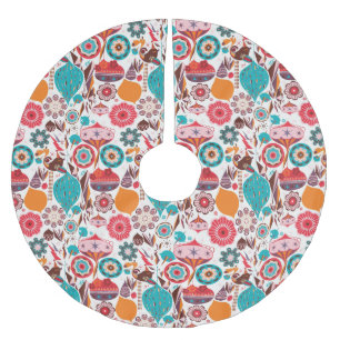 Retro Verzierung Polyester Weihnachtsbaumdecke