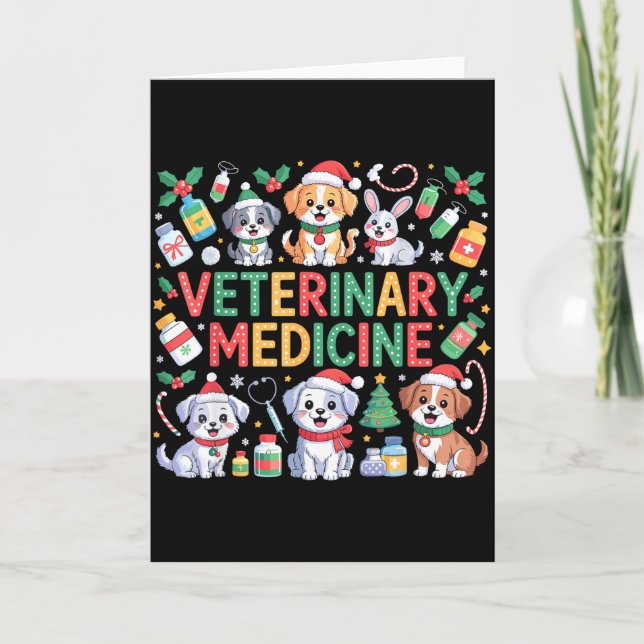 Retro Veterinary Medicine Vet Tech Cat Dog Lover C Karte (Vorderseite)