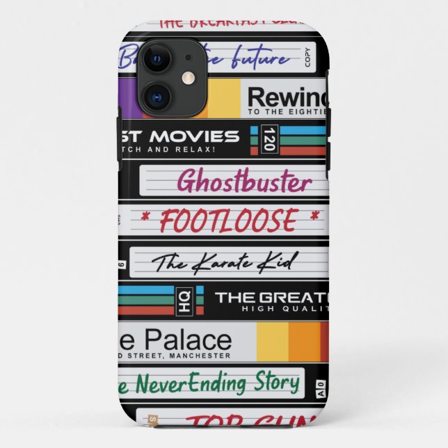 Retro-VHS 80-Filme Case-Mate iPhone Hülle (Rückseite)