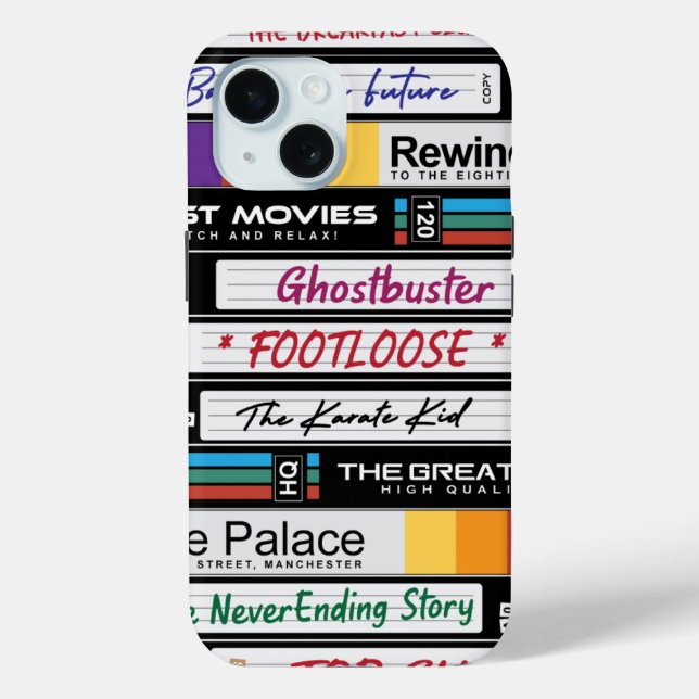 Retro-VHS 80-Filme Case-Mate iPhone Hülle (Rückseite)