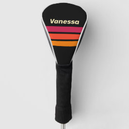 Retro VHS Across Striping with Name Golf Headcover