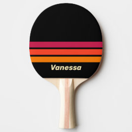 Retro VHS Across Striping with Name Tischtennis Schläger