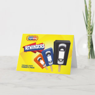 Retro-VHS-Eis-Pop-Verpackungsparodie Karte