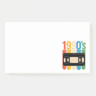 Retro-VHS-Nostalgie der 1990er Post-it Klebezettel