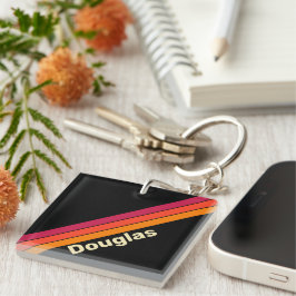 Retro-VHS-Streifen mit Namen Schlüsselanhänger