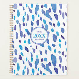 Retro Vibe Lila & Blau Muster Planer