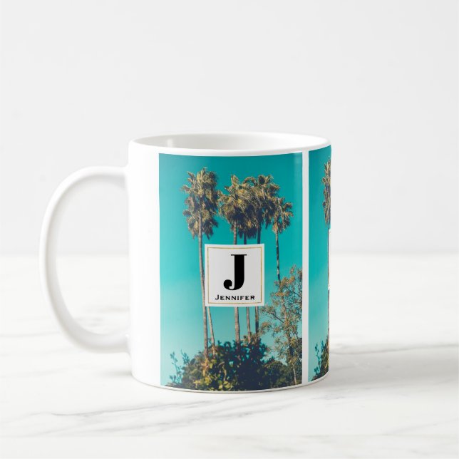 Retro Vibe Monogramm Kaffeetasse (Links)