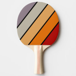 Retro Vibe Rainbow Bold gestreift Tischtennis Schläger