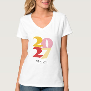 Retro Vibes Abschluss 2024 Senior Personalisiert T-Shirt