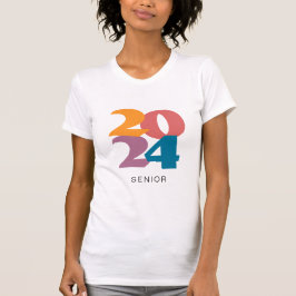 Retro Vibes Abschluss 2024 Senior Personalisiert T-Shirt