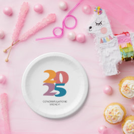 Retro Vibes Abschluss Celebration Party Pappteller