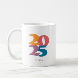 Retro Vibes Abschluss Class of 2025 Kaffeetasse