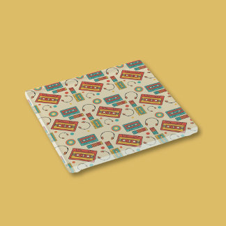Retro Vibes - Cassette Tapes Pattern der 80er Jahr Glasuntersetzer