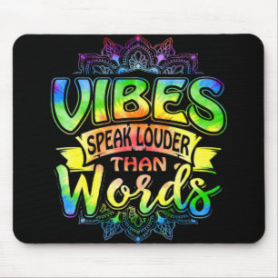 Retro-Vibes sprechen lauter als Worte Yoga-Mandala Mousepad