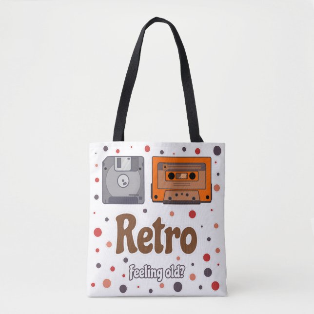Retro Vibes Tote Bag - Klassisches Cool Tasche (Vorderseite)