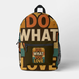 Retro Vibes - Tun Sie, was Sie Liebe Bedruckter Rucksack