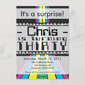 Retro Video Game 30. Geburtstag Einladung